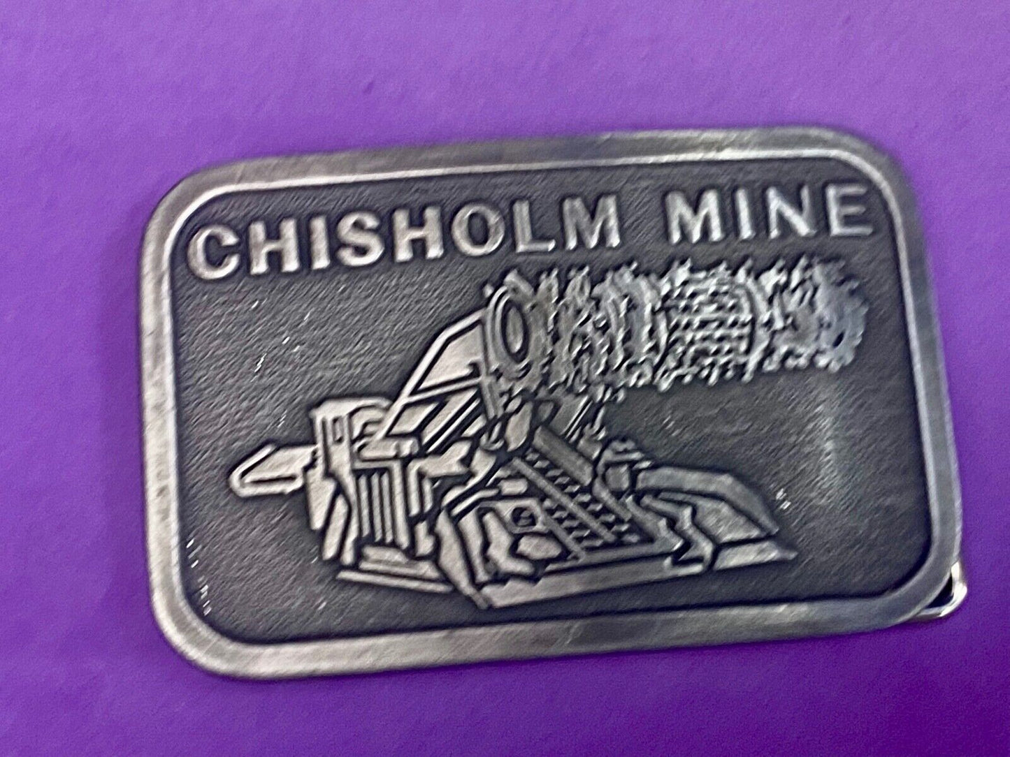 Vintage Belt Buckle Minnesota Chisholm, Mn Iron Mine - Museum Of Mining