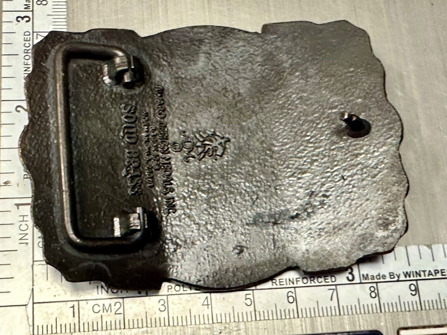 Texas Rangers Organized 1828 A man in the right who keeps on coming Belt Buckle