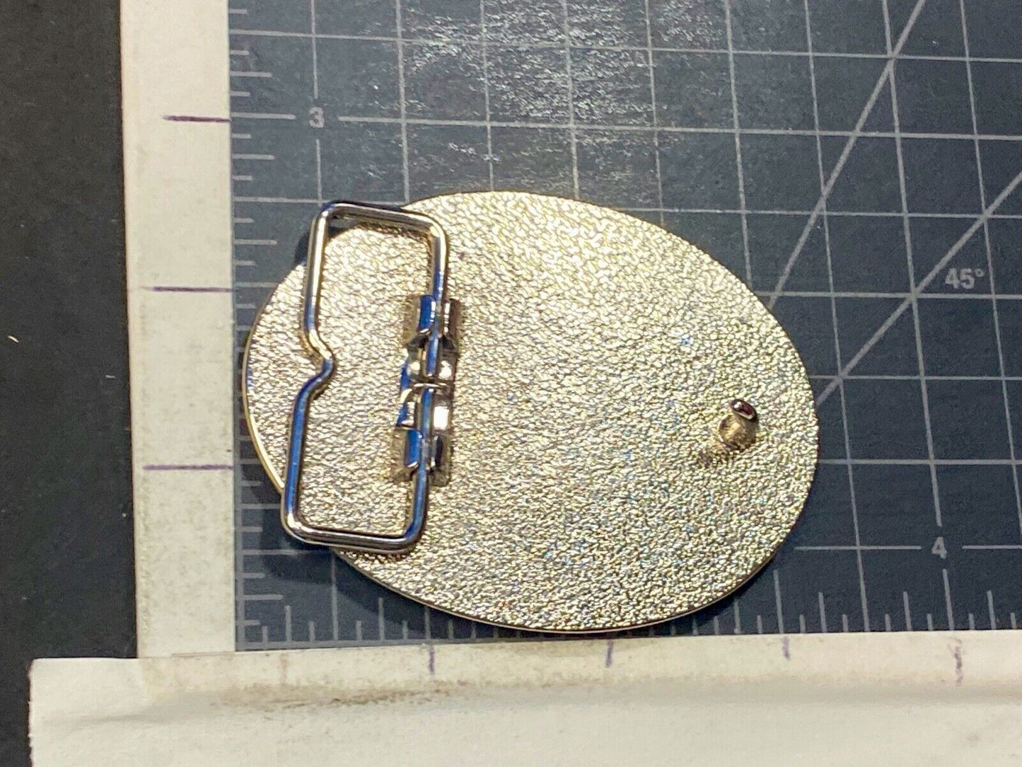 Vintage belt buckle, silver and gold tone flying eagle - Starburst!