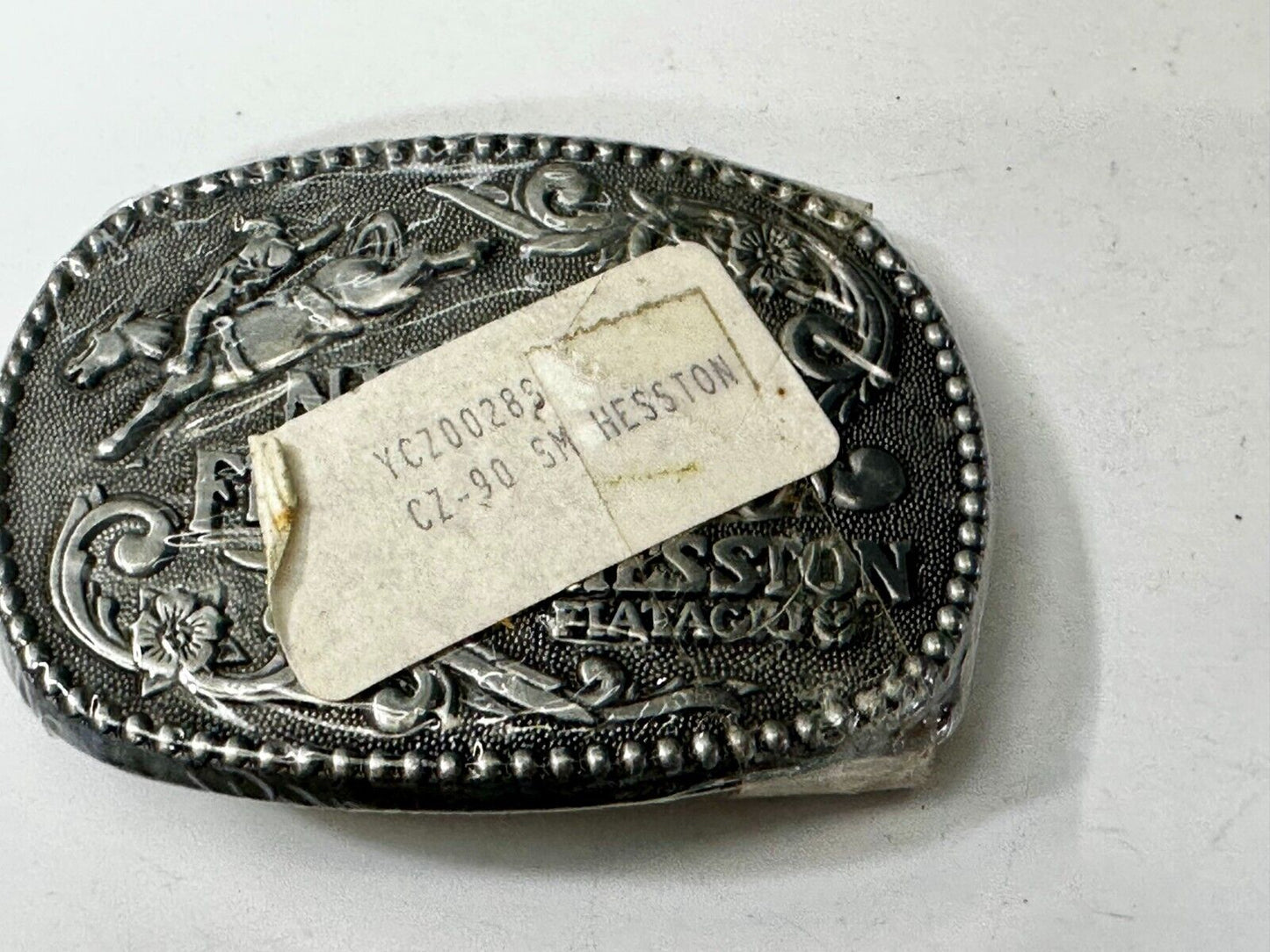 1990 Hesston National Finals Rodeo NFR Cowboys Youth Size NOS Belt Buckle