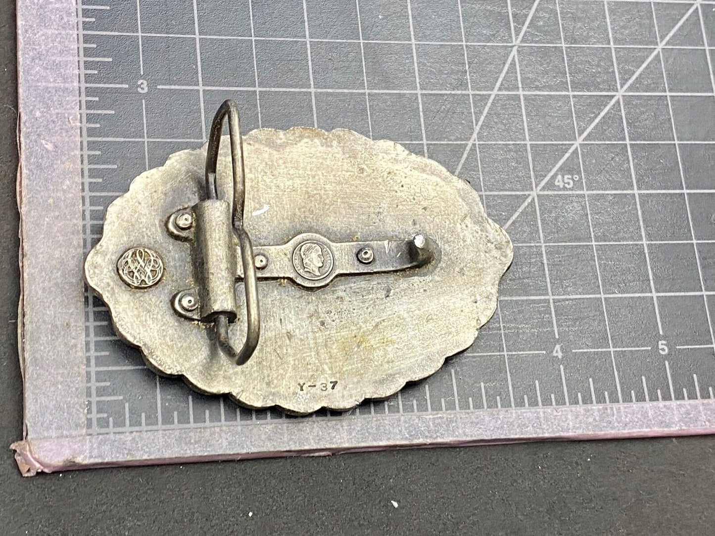 VINTAGE 200 Years Ago Liberty Bell Belt Buckle Bergamot Y-37