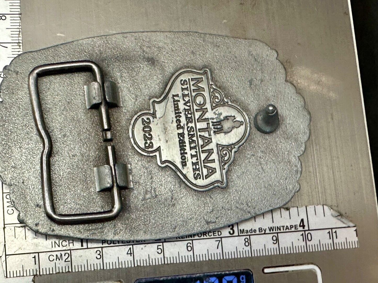 2023 Pendleton Whisky Let'er Buck Montana Silversmith Rodeo Cowboys Belt Buckle