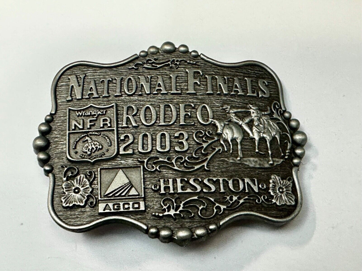 2003 NFR National Finals Rodeo NOS Youth Size Montana Silversmiths Belt Buckle