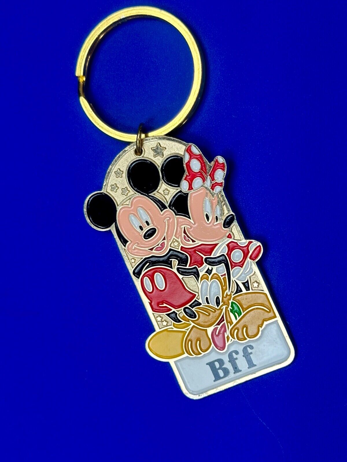 BFF Mickey, Mine and Pluto best friends Disneyland Keychain - Key Ring Chain