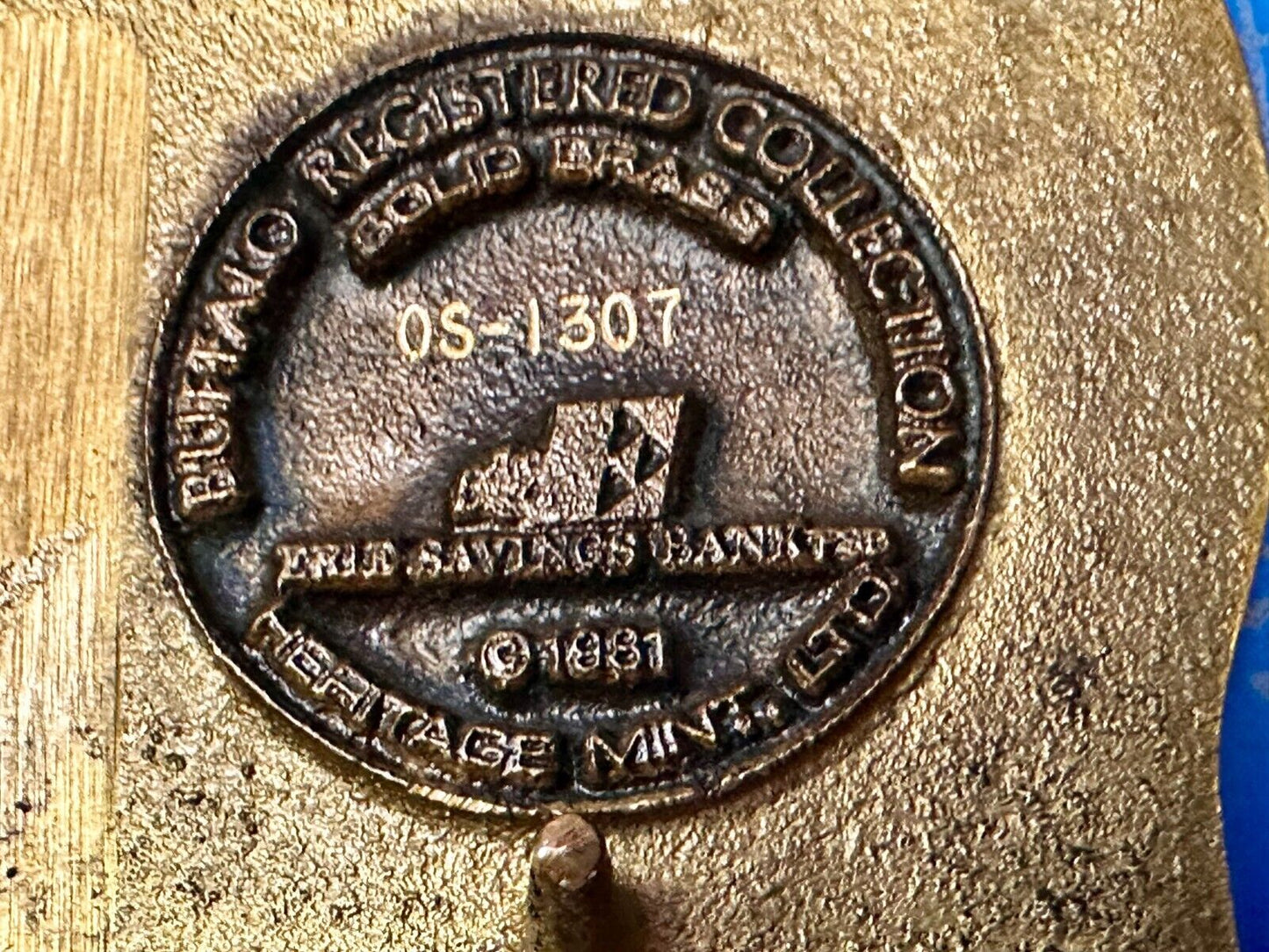 The Erie Canal Buffalo NY State Solid Brass Belt Buckle by Heritage Mint