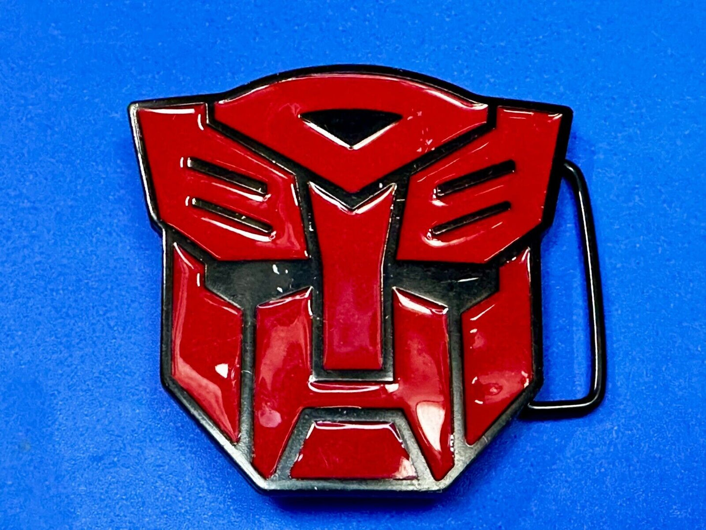 The Transformers Autobot More Than Meet The Eyes Symbol Red Cutout Belt Buckle