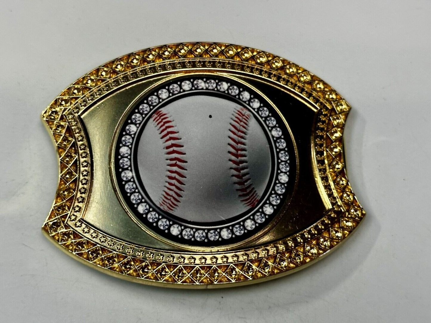 Baseball Lover's Ultimate Fan Gift - Rhinestone Accented Belt Buckle by Crown