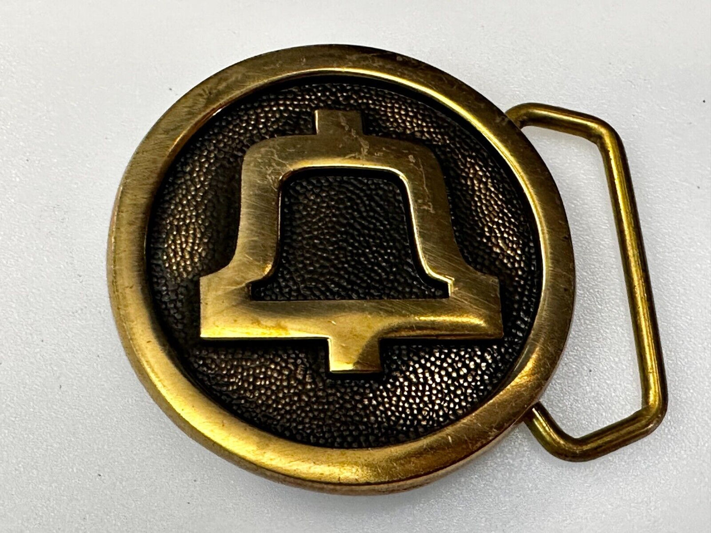 Bell System Telephone Telegraph Company Solid Brass Vintage 1978 BTS Belt Buckle