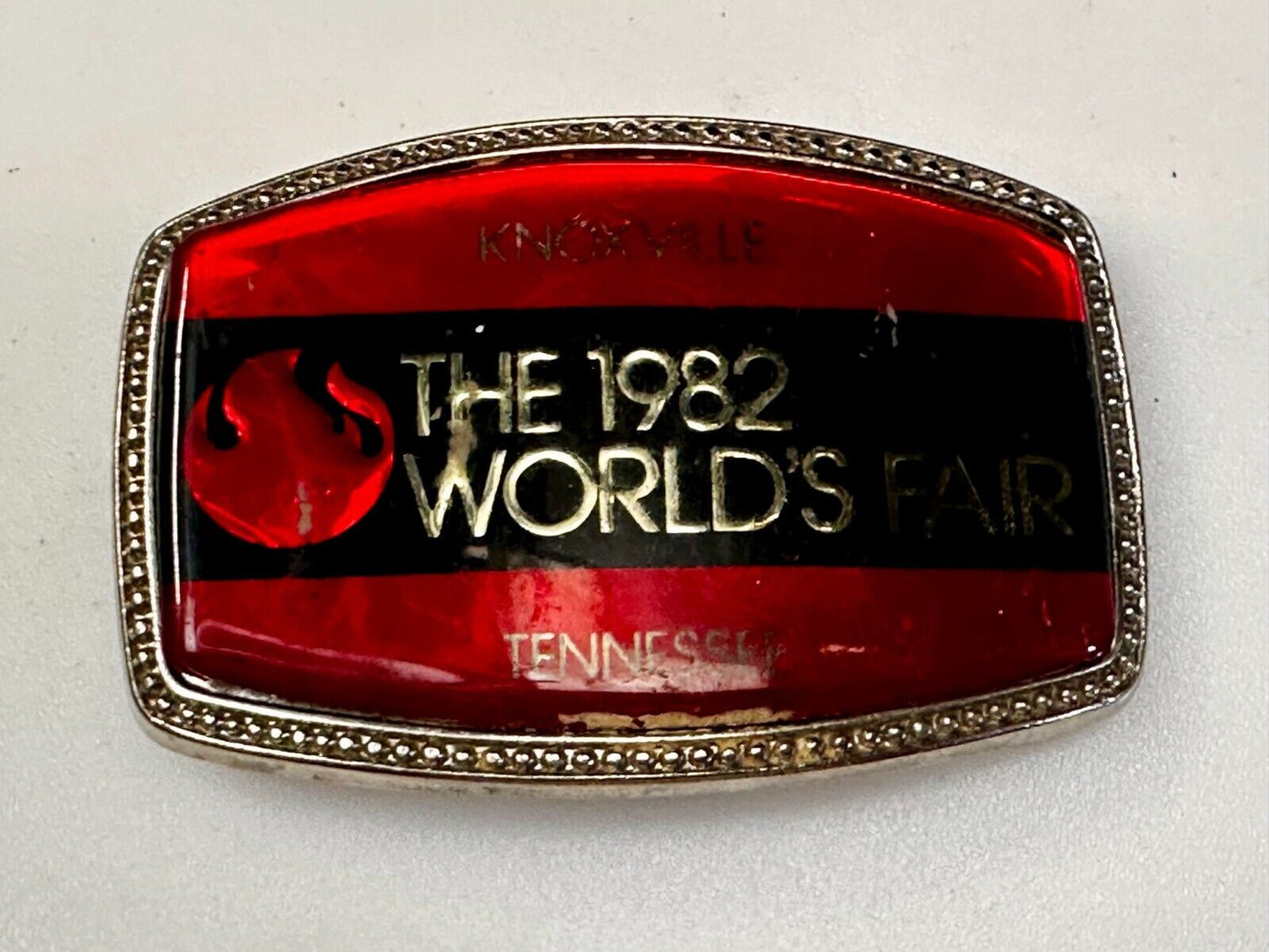 The 1982 Worlds Fair Energy Expo Knoxville Tennessee Souvenir Belt Buckle