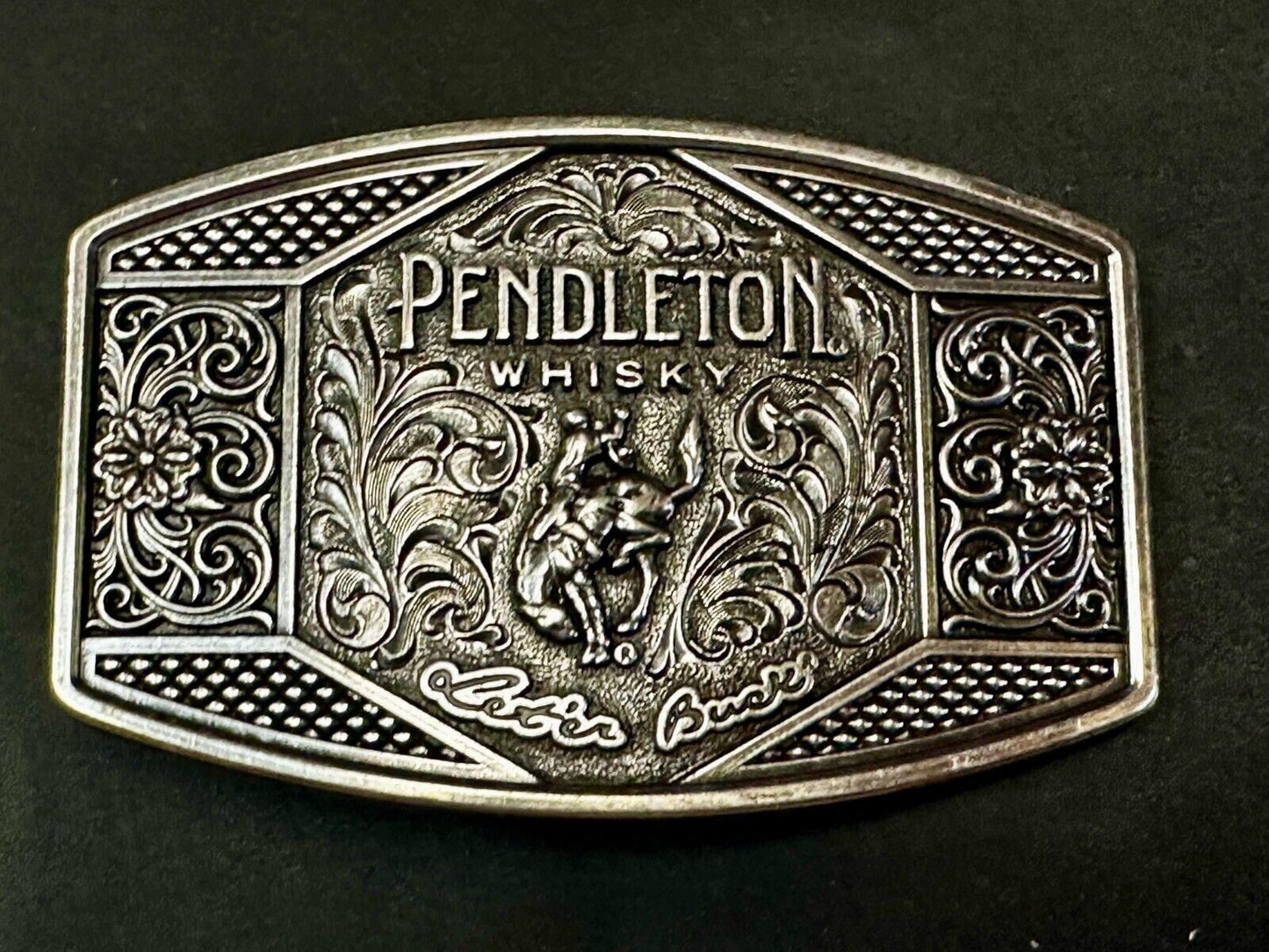 2022 Pendleton Whiskey Let'er Buck Rodeo Cowboy Montana Silversmiths Belt Buckle