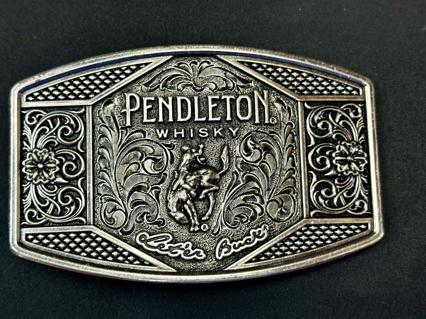 2022 Pendleton Whisky Let'er Buck Montana Silversmith Rodeo Cowboys Belt Buckle