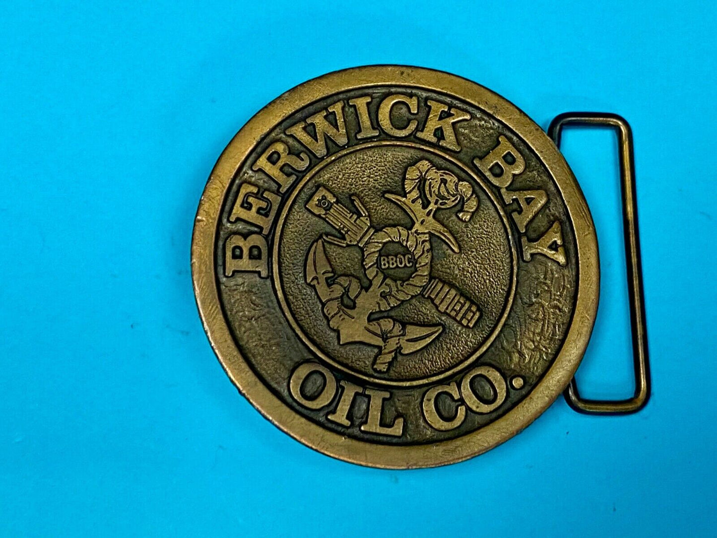 Berwick Bay Oil Company Atchafalaya River In Louisiana Belt Buckle By Hit Line