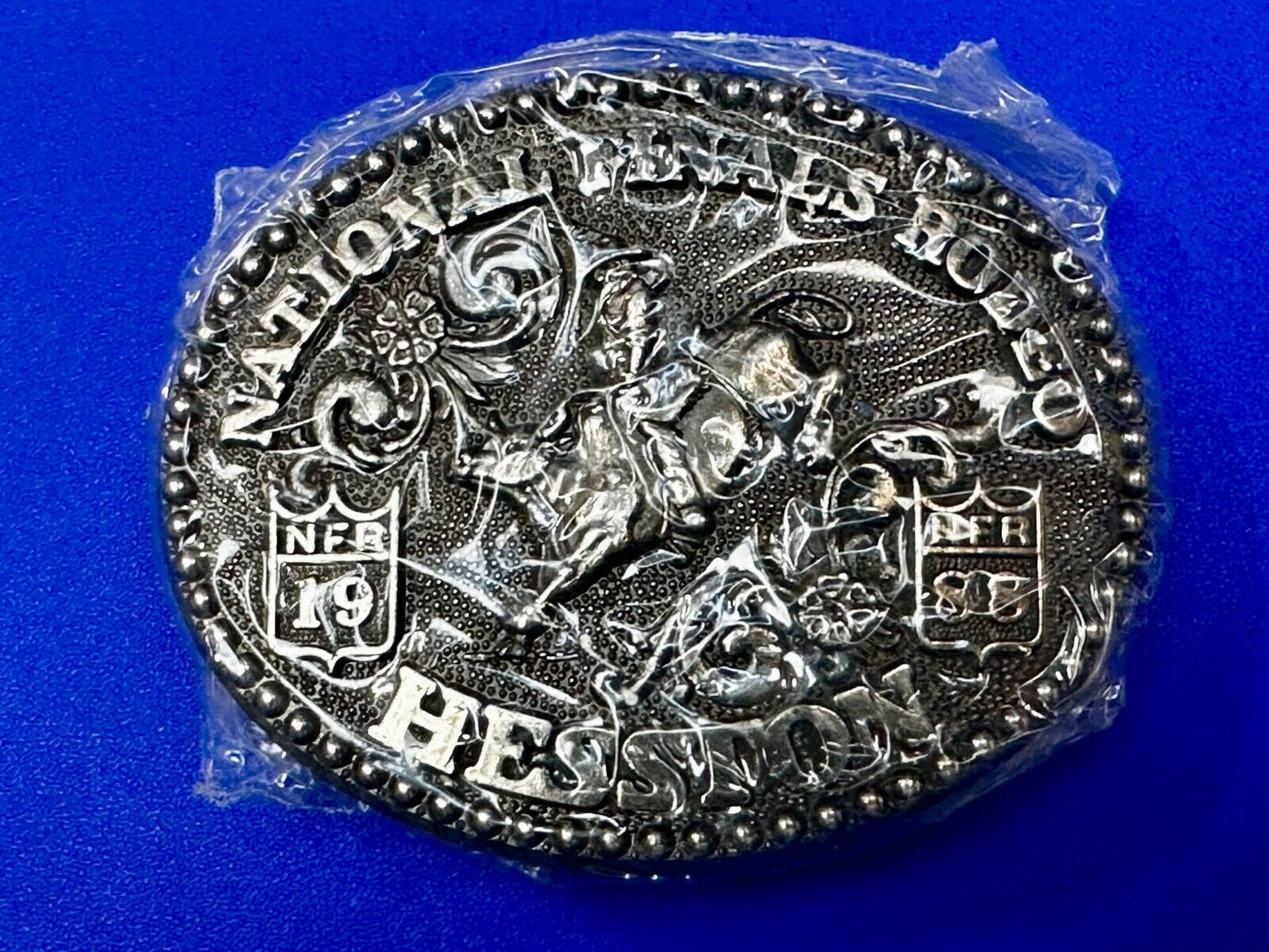 1988 NOS Youth Size NFR National Finals Rodeo Cowboy Collectors Kids Belt Buckle