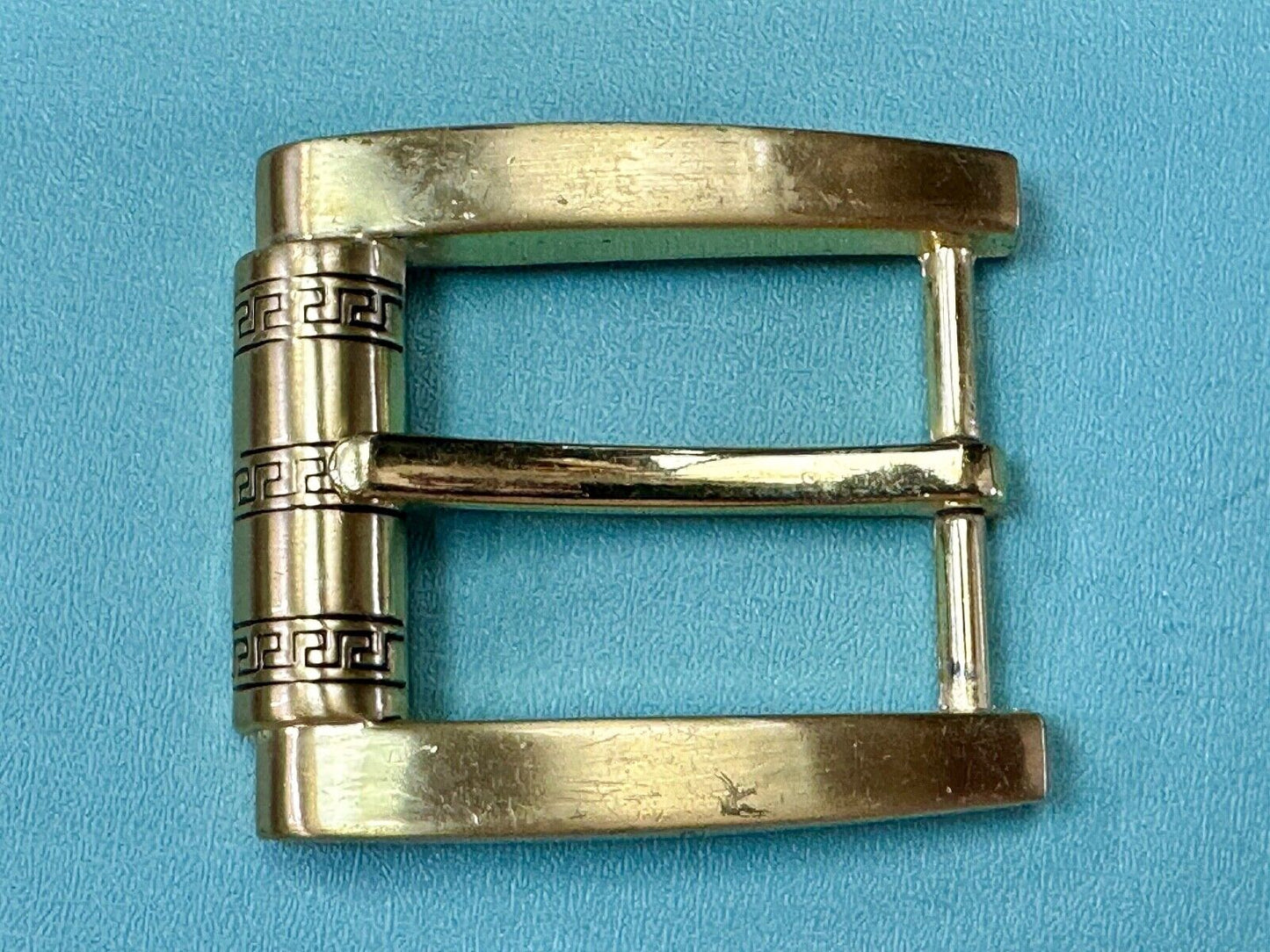 Thick Wide roller end style replacement gold tone belt buckle
