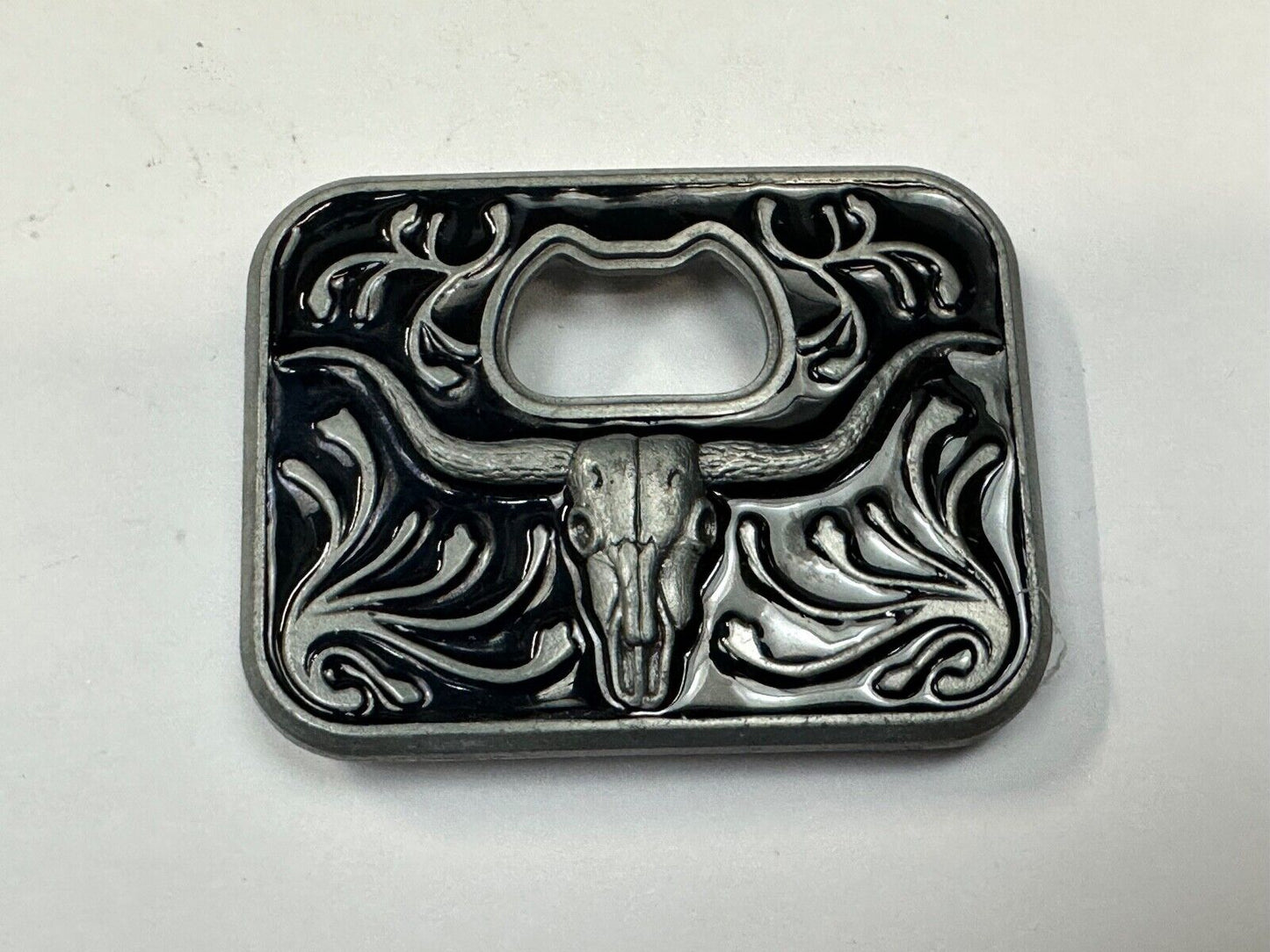 Texas Longhorn Cow cowboys cowgirls western belt buckle by Siskiyou 5259