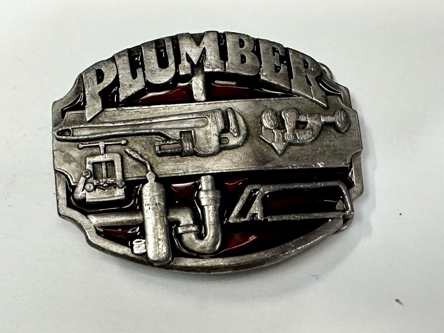 1987 Plumber by Siskiyou Buckle Co. K-50 Job Profession Vintage Belt Buckle