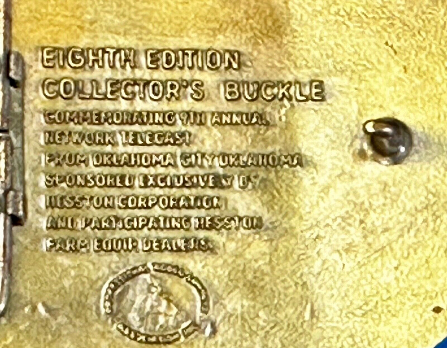 1982 Hesston NFR All Around Cowboy National Finals Rodeo Belt Buckle