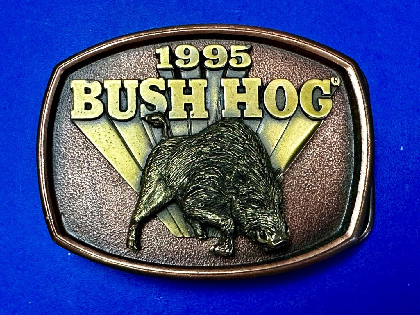 1995 Bush Hog Vintage Farm Agriculture Lawn Care Belt Buckle By Spec Cast