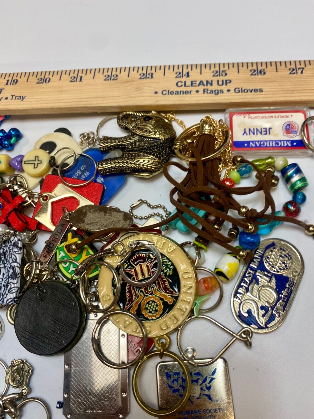 32 OZ Mixed Keychains Resale Bulk Lot, Junk Drawer Grab Bag - Perfect Gifts!