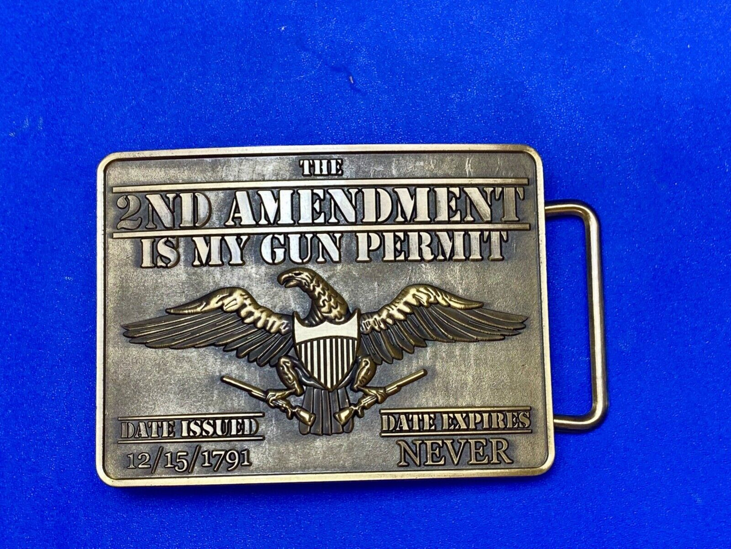 The Second Amendment is my Gun Permit belt buckle