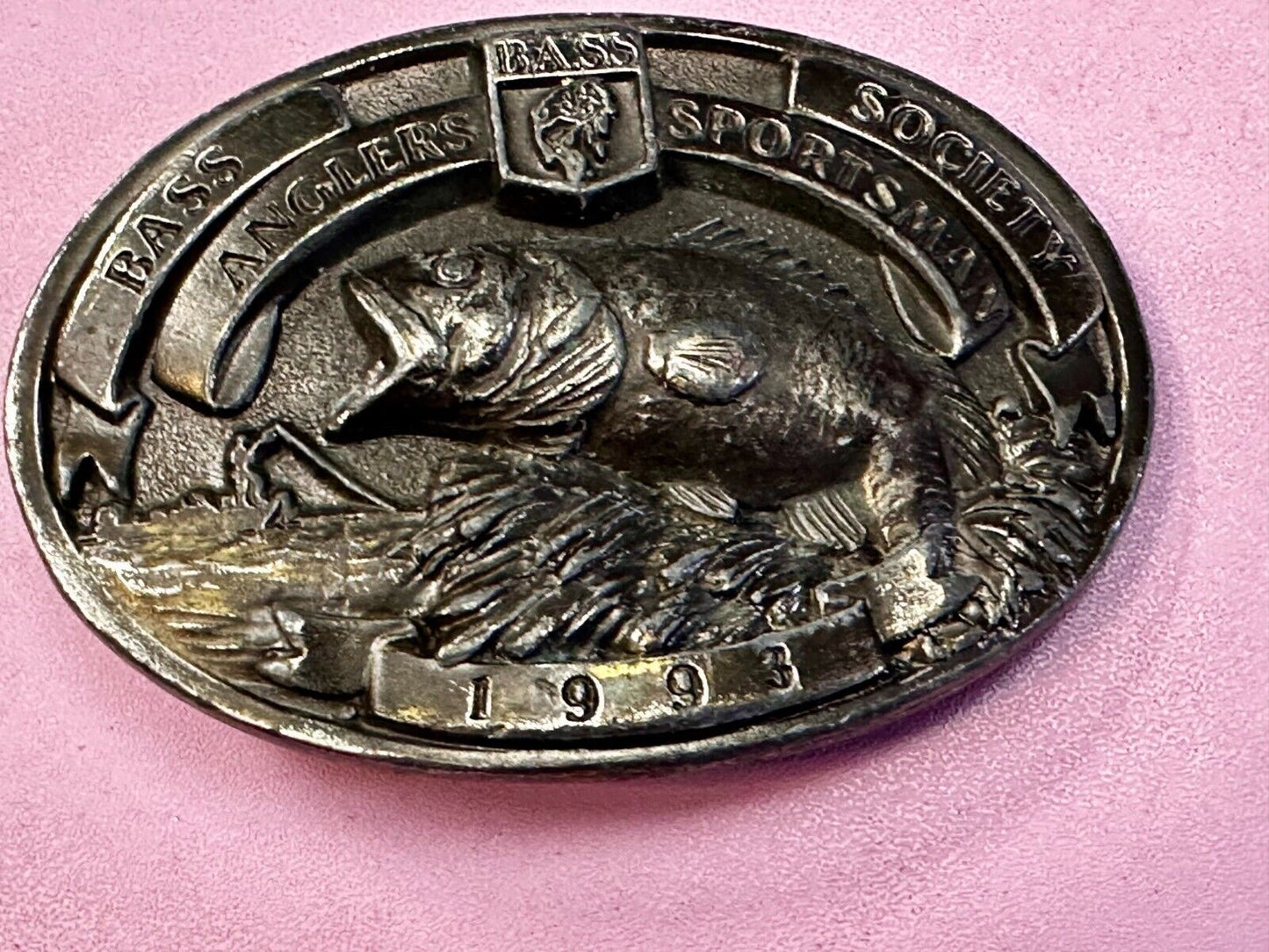 1993 Bass Anglers Sportsman Society Club Belt Buckle