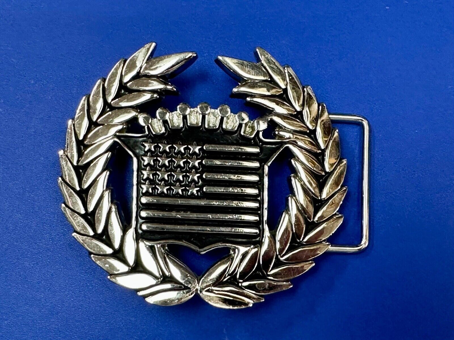 Vintage Cadillac Olive Branch Emblem Belt Buckle - Famous Stars & Straps