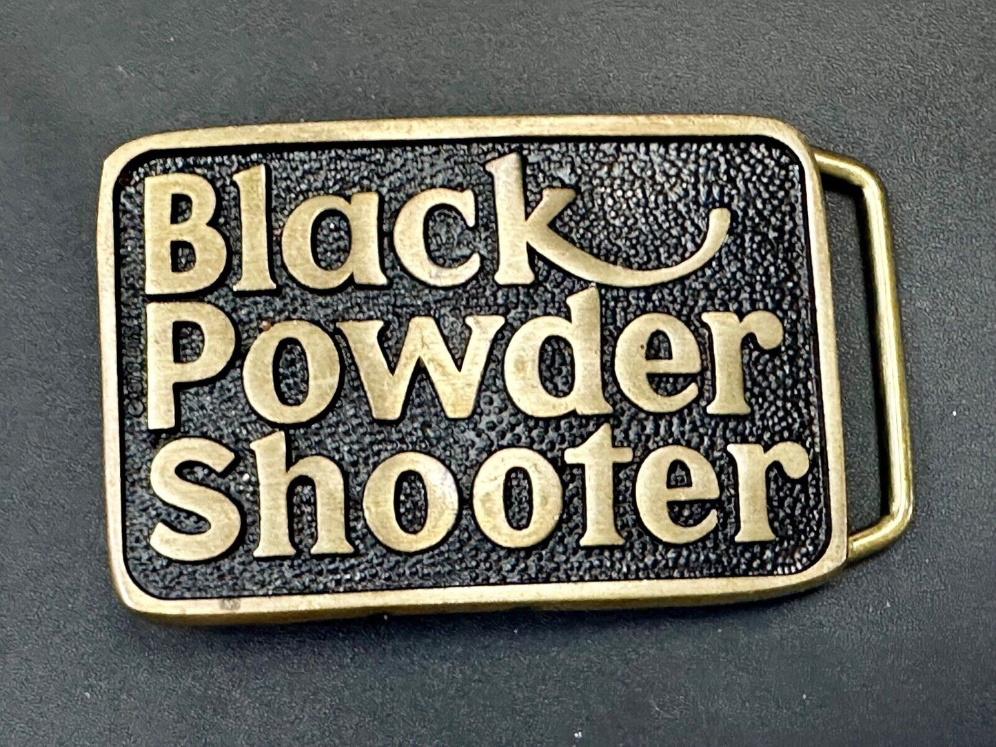 Black Powder Shooter Guns & Ammo Vintage Solid Brass belt buckle by BTS