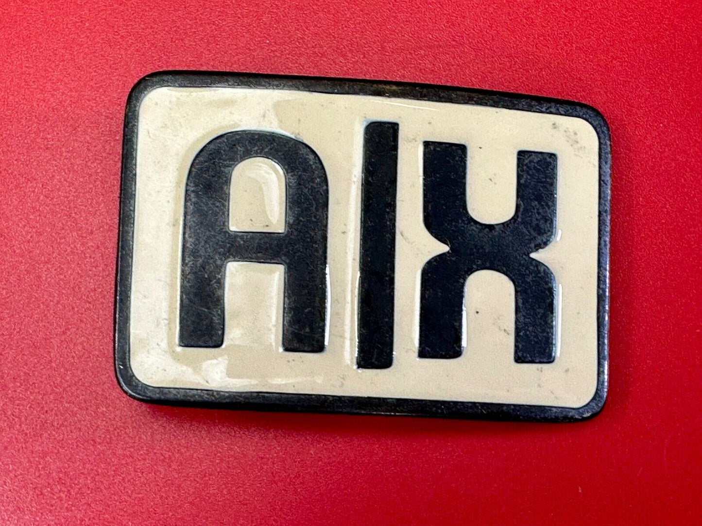 AX belt buckle. unknown to me - Estate Find
