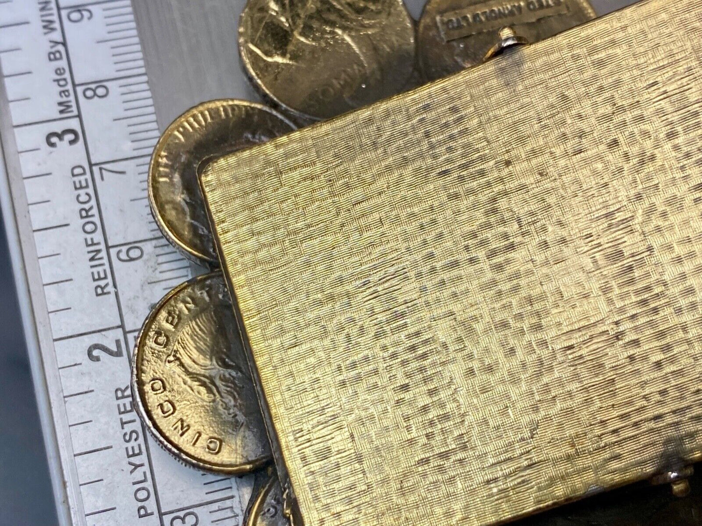 $ Dollar Sign Desk Organizer Clip Brass paper holder Ted Arnold paperweight