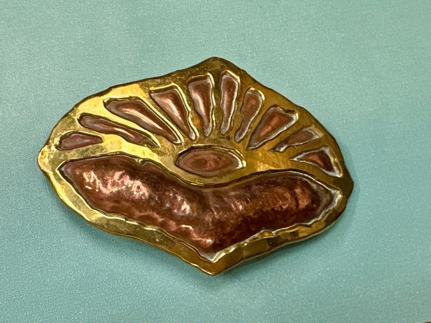 Artisan Handmade India Inspired Mixed Metal LARGE Vintage Belt Buckle