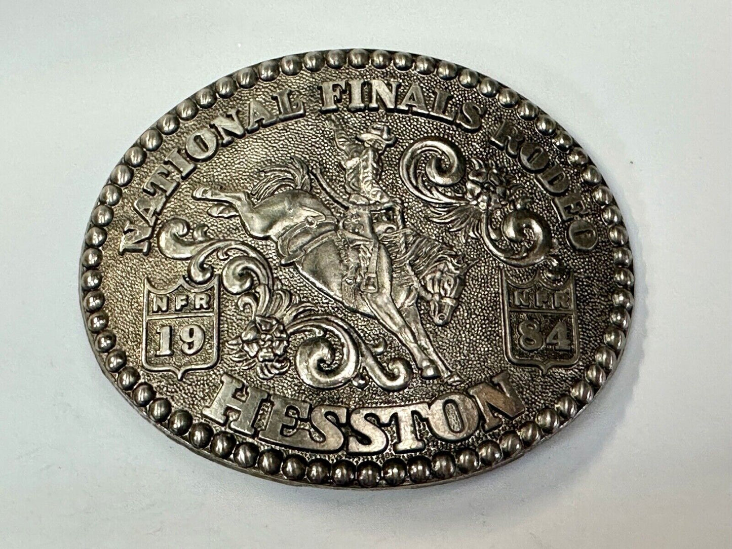 1984 Hesston National Finals Rodeo NFR Limited Edition Collectors Belt Buckle
