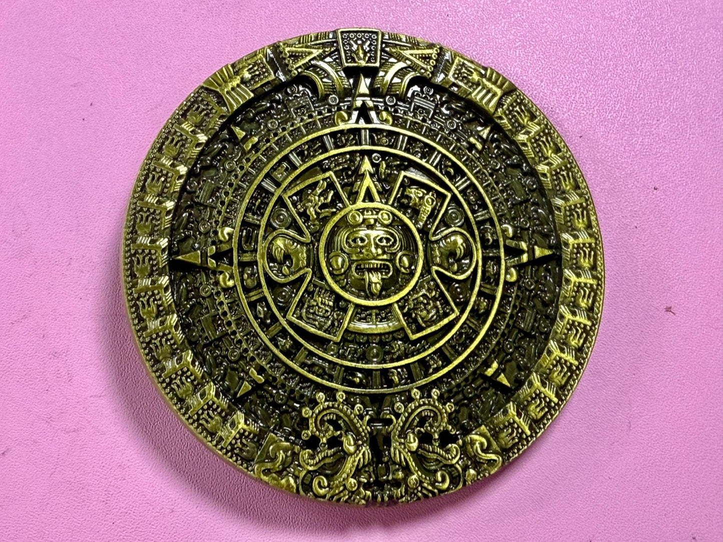 Aztec Mayan Mexican Calendar Native Indian Calendario DEL SOL Belt Buckle