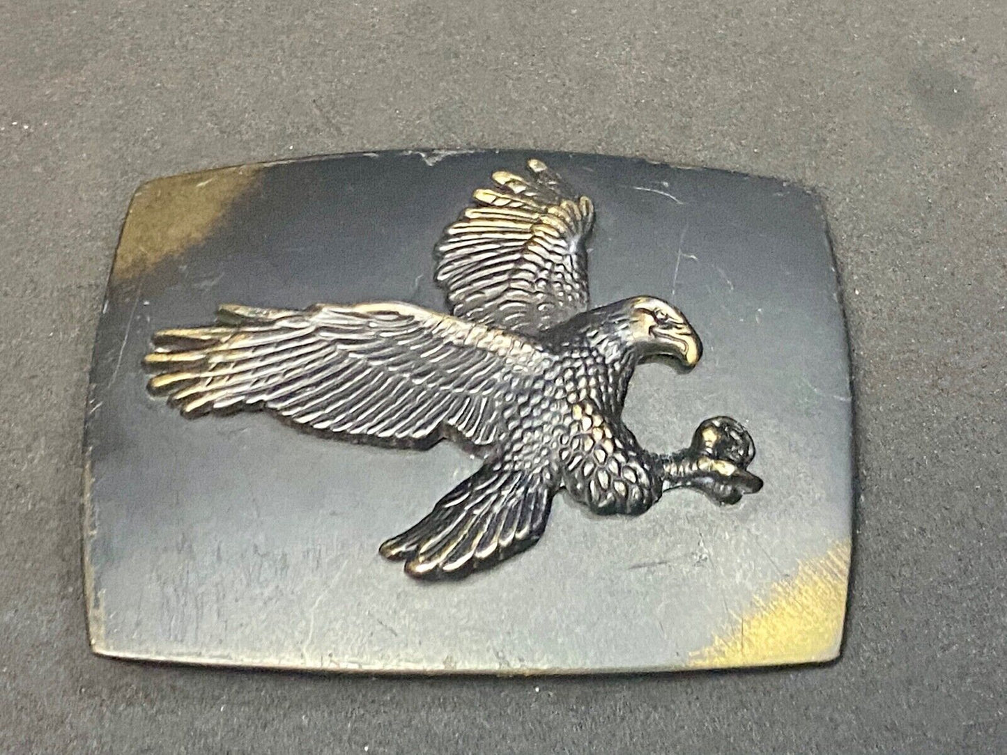 American Eagle Flying Hunting with Claws out! western belt buckle
