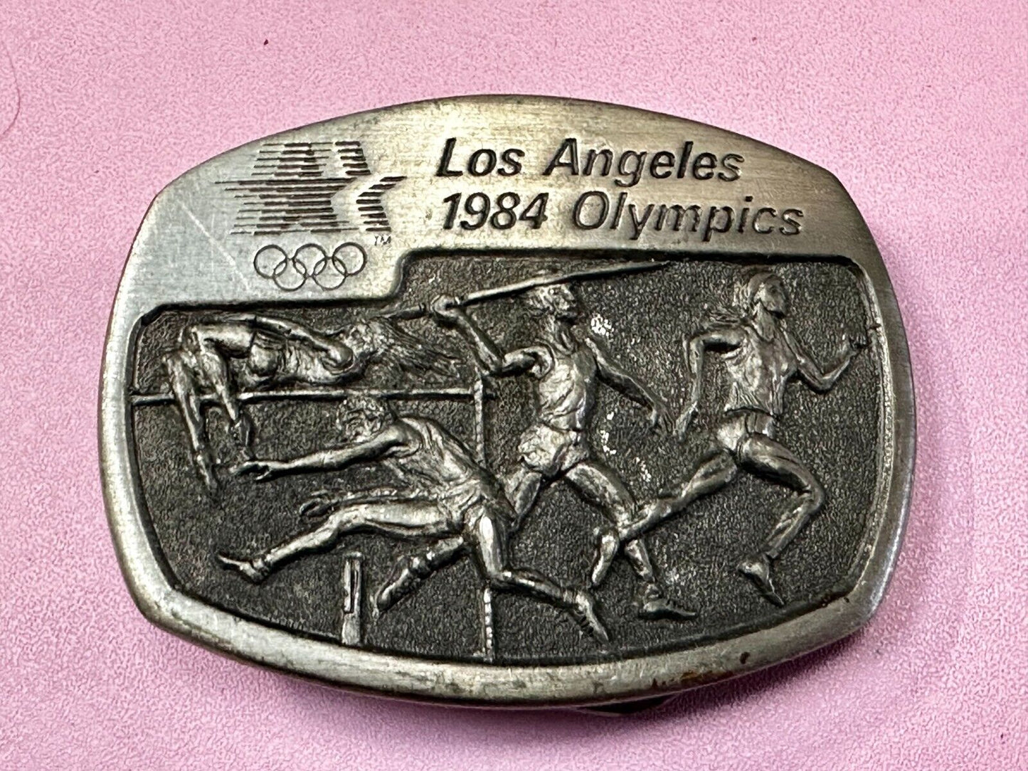 Track & Field Race - 1984 Los Angeles Olympics Pewter Sanchez Belt Buckle