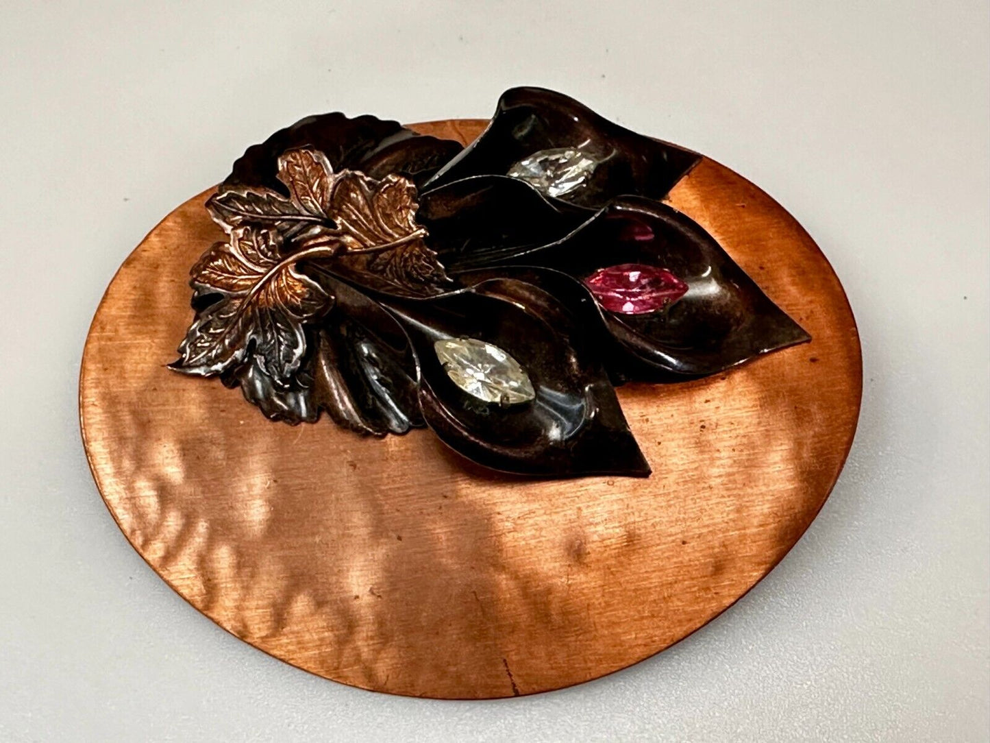 Beautiful Artisan Lilly Flower Sash Multiple Rhinestone Accented Belt Buckle