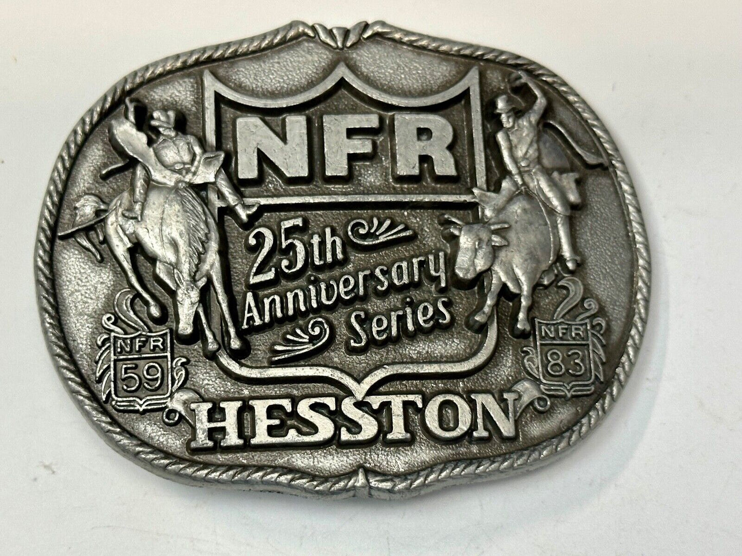 1993 Hesston National Finals Rodeo NFR 25th year celebration Belt Buckle