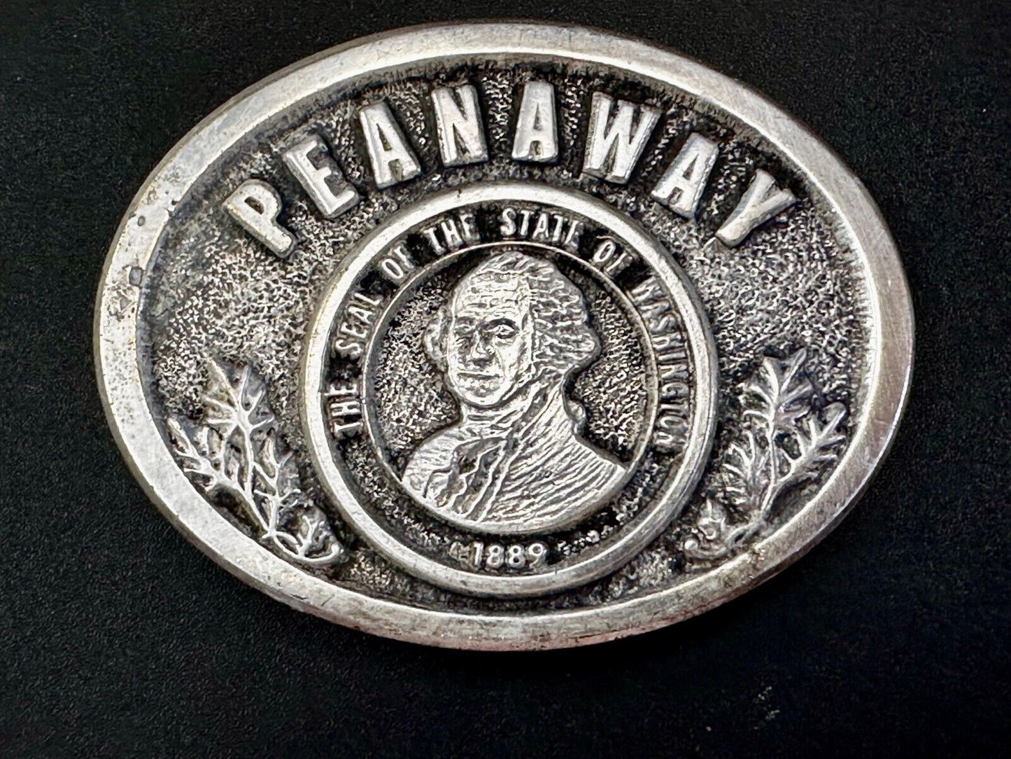 The Seal of the State of Washington 1889 Peanaway Vtg 1987 Collector Belt Buckle