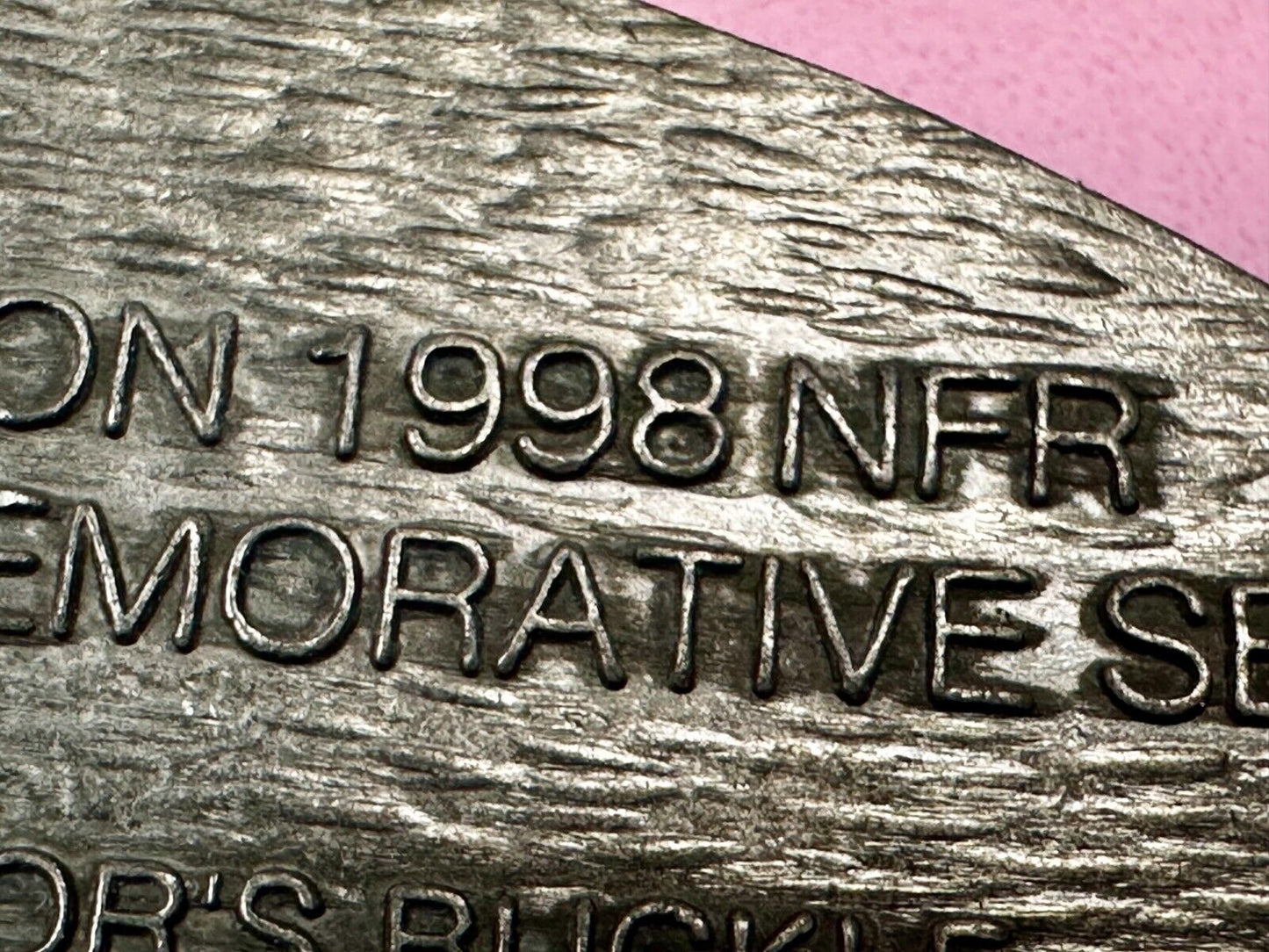 1998 ADM Hesston NFR National Finals Rodeo Cowboys Western Belt Buckle