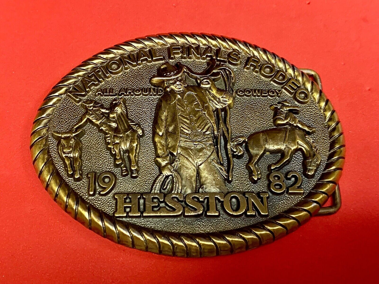1982 Nfr Hesston Rodeo Finals, Limited Edition Collector's Belt Buckle