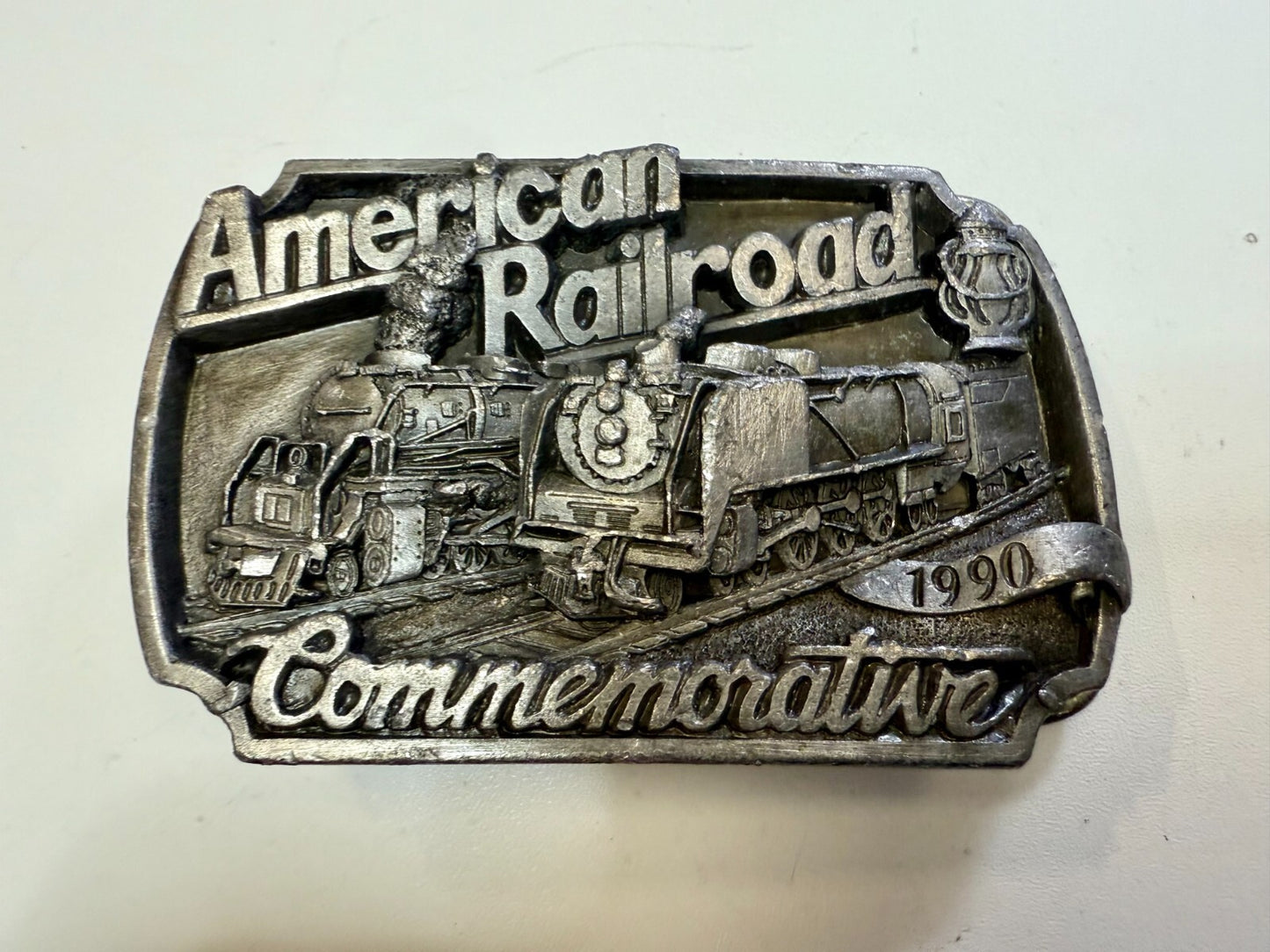 American Railroad Commemorative Locomotive Train 1990 Arroyo Grande Belt Buckle