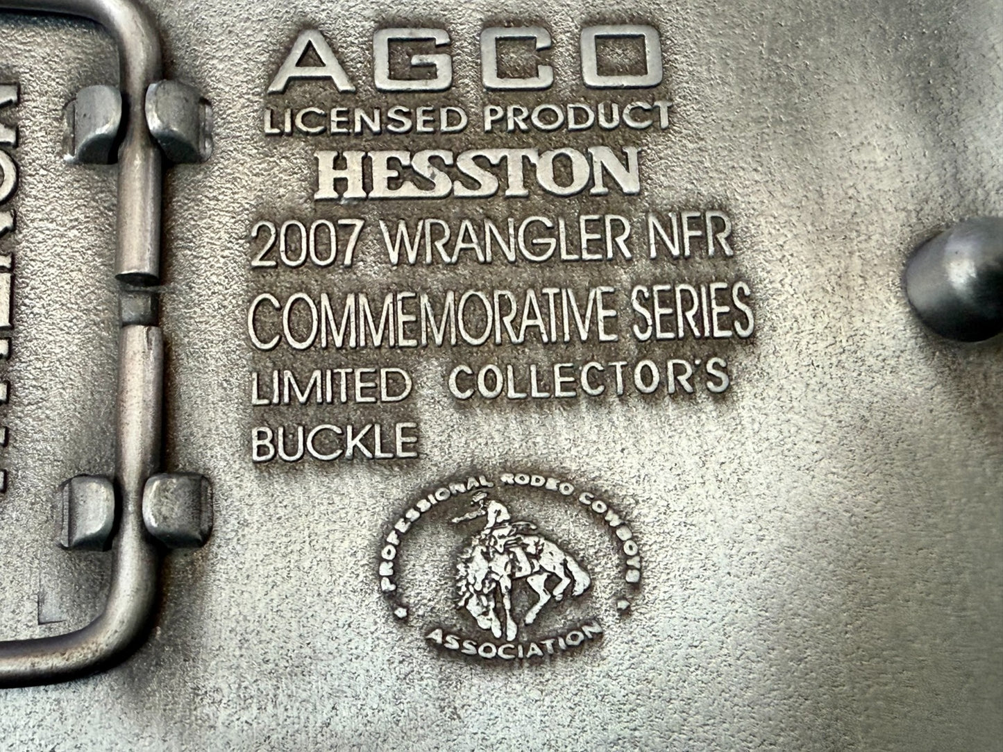 2007 Hesston Wrangler National Finals Rodeo Montana Silversmiths Belt Buckle