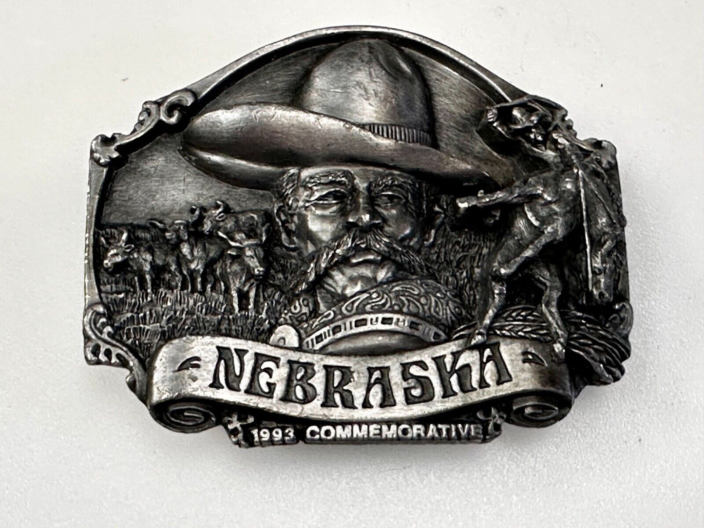 The Great State of Nebraska 1993 10th Annual Commemorative Siskiyou Belt Buckle