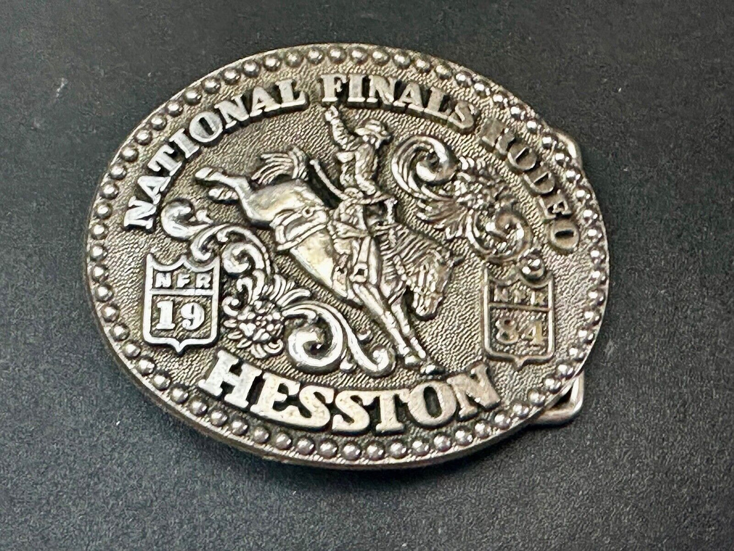 1984 Youth Hesston National Finals Rodeo NFR Collectors Rodeo Cowboy Belt Buckle
