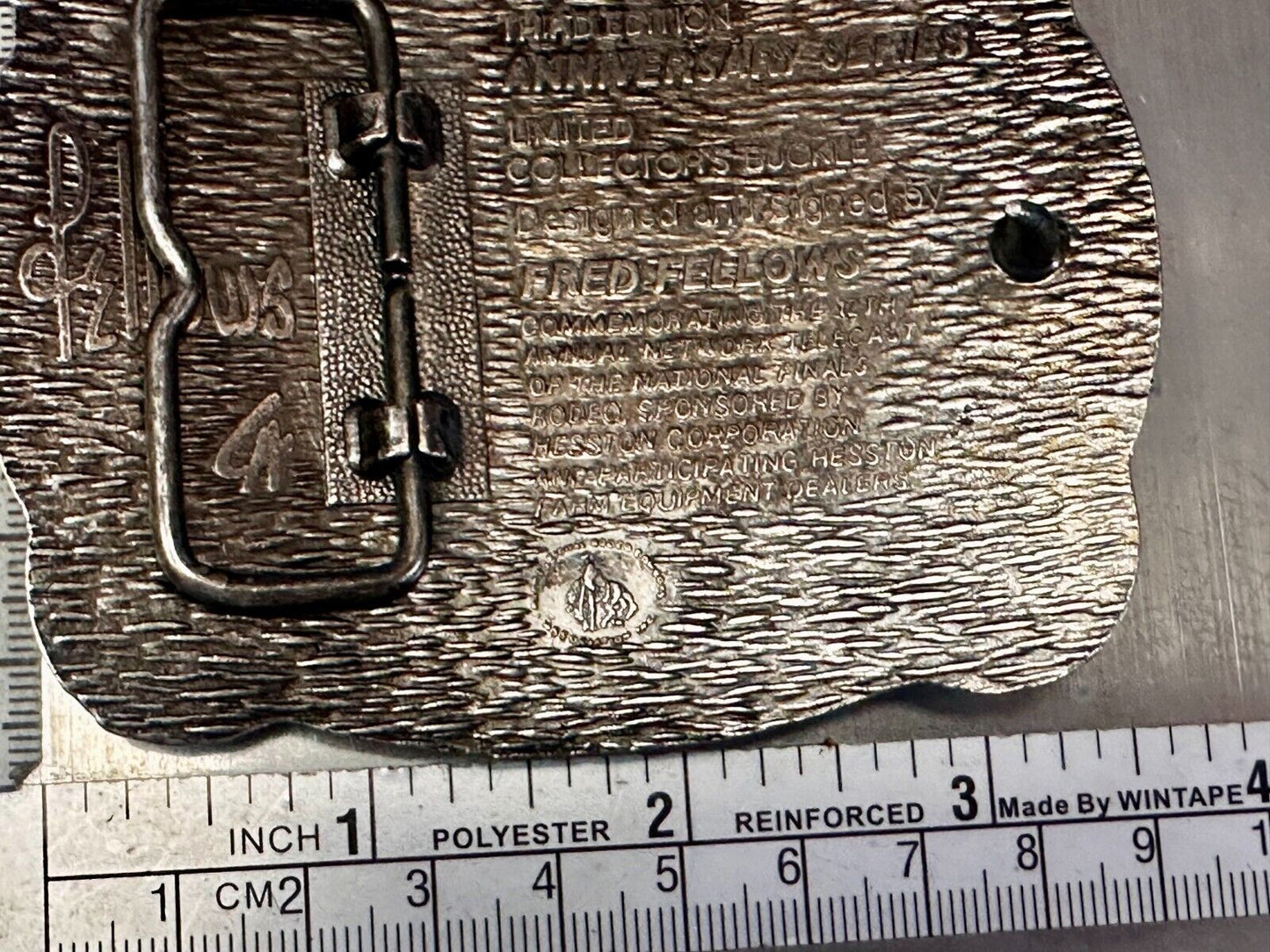 1985 Hesston NFR National Finals Rodeo Cowboys Western Belt Buckle