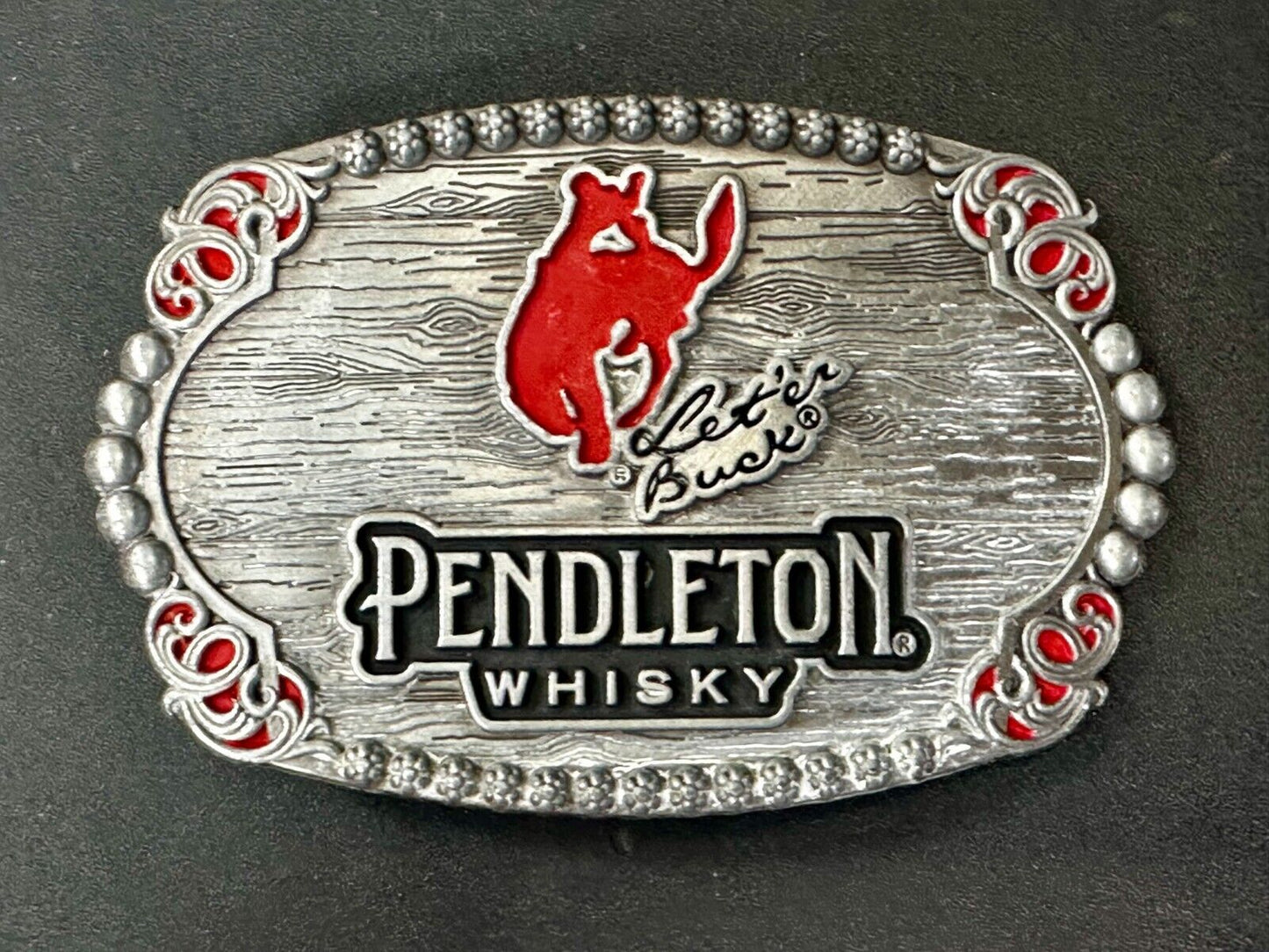 2023 Pendleton whiskey Let'er Buck Rodeo Cowboy Montana Silversmiths Belt Buckle