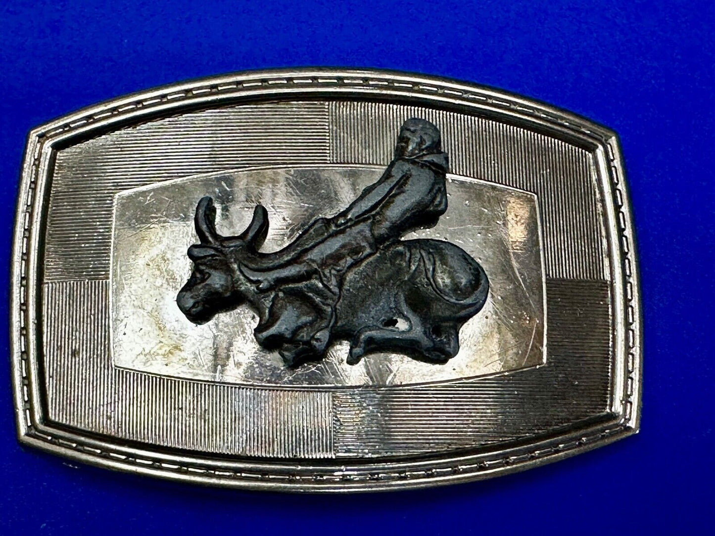 Vintage Cowboy on Bucking Saddle Bronc western belt buckle