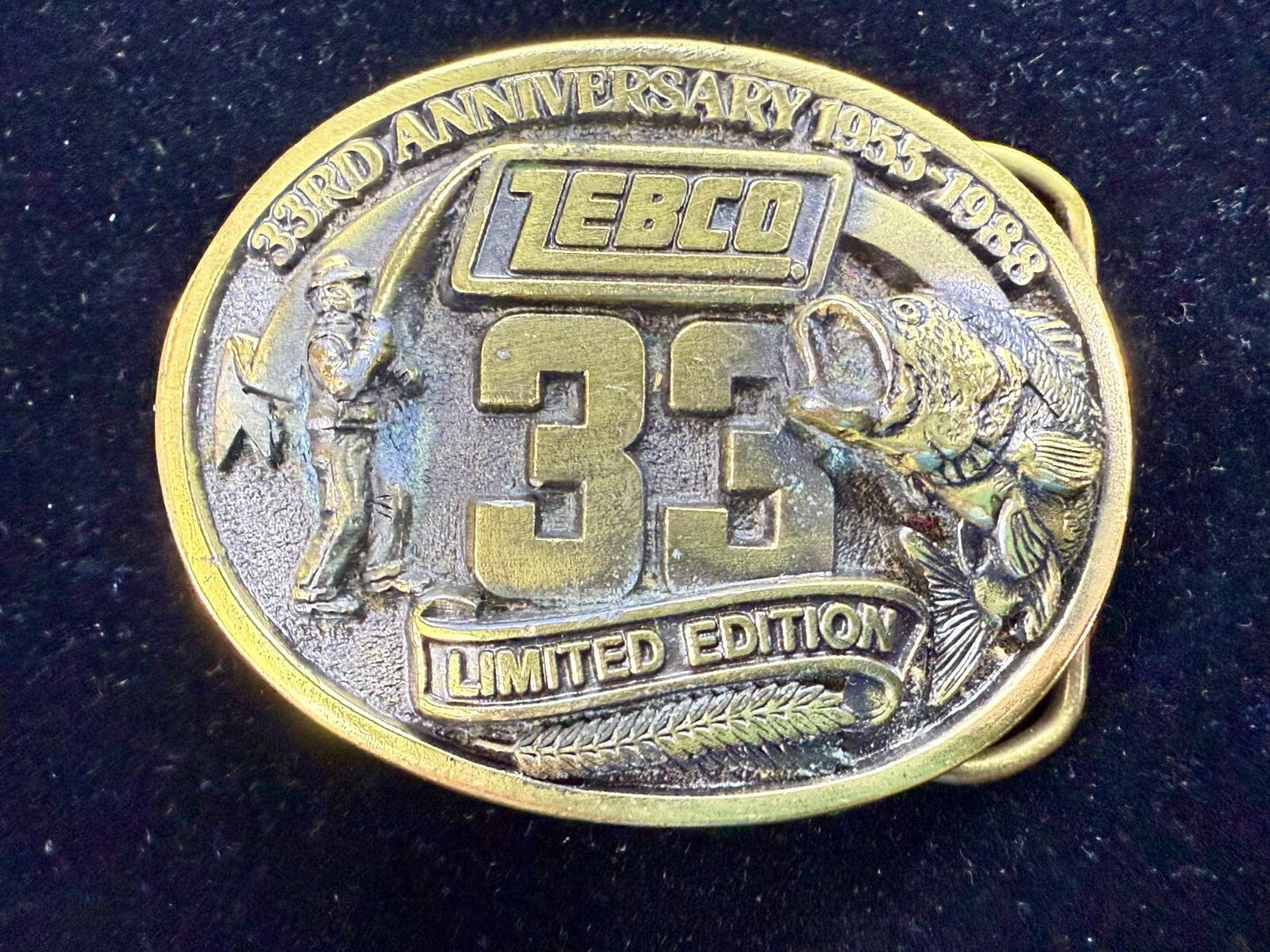 33rd Anniversary Zebco Angler Fishing Edition The Great American Belt Buckle
