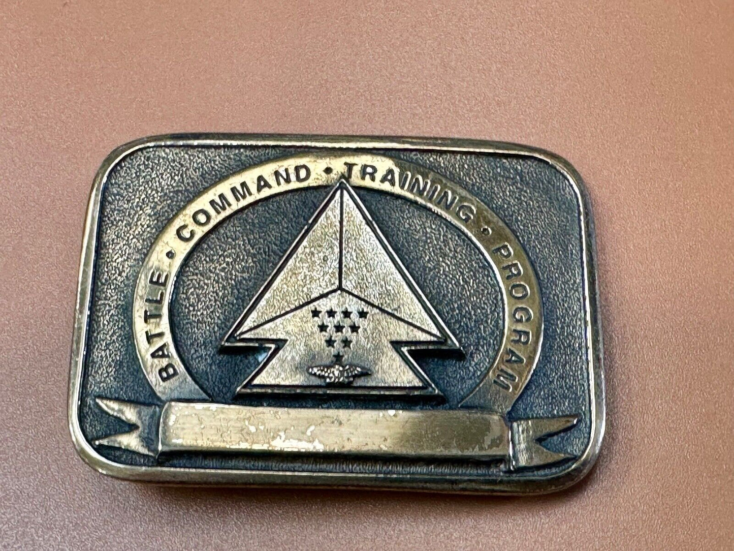 Battle Command Training Program US Army award 1996 Western Heritage belt buckle