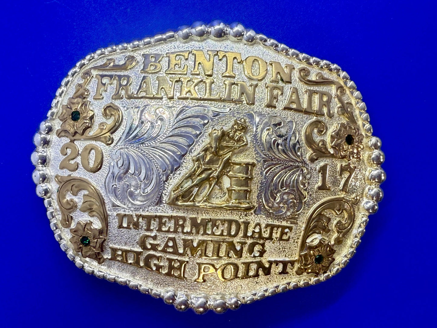 Benton Franklin Fair 2017 Gaming High Point Trophy Belt Buckle by Corriente