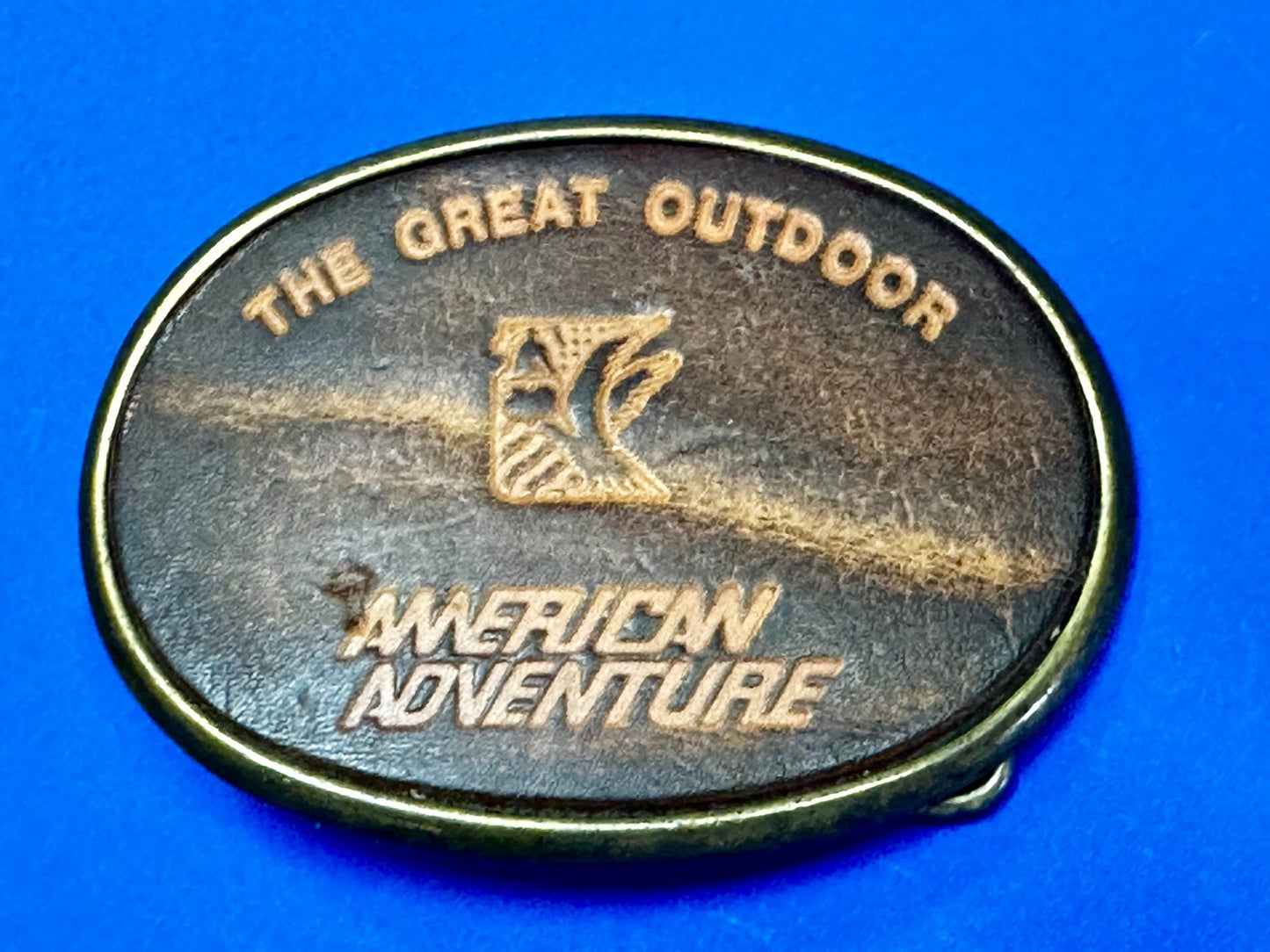 The Great Outdoor American Adventure Promo Leather on Metal El Cid Belt Buckle